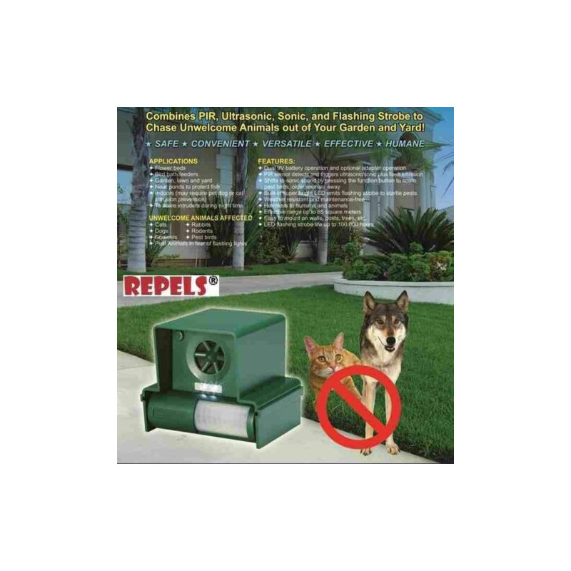 Ahuyentador de gatos y perros LS-987F Animal Away Plus para repelen